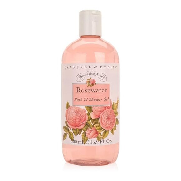 NEW Crabtree & Evelyn Bath and Shower Gel Rosewater 16.9 Fl Oz 500 ml - Picture 1 of 1